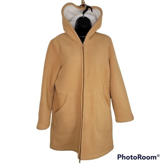 Denim & Co. Long Sleeve Fleece Jacket with Hood medium - Picture 1 of 9
